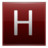 Letter H red